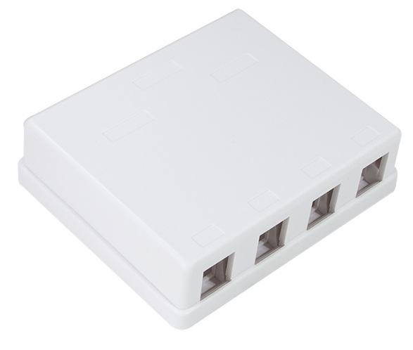 Produktbild MVT 200 161  -  Aufputz-Leergehäuse für 4 Keystone Module, weiss